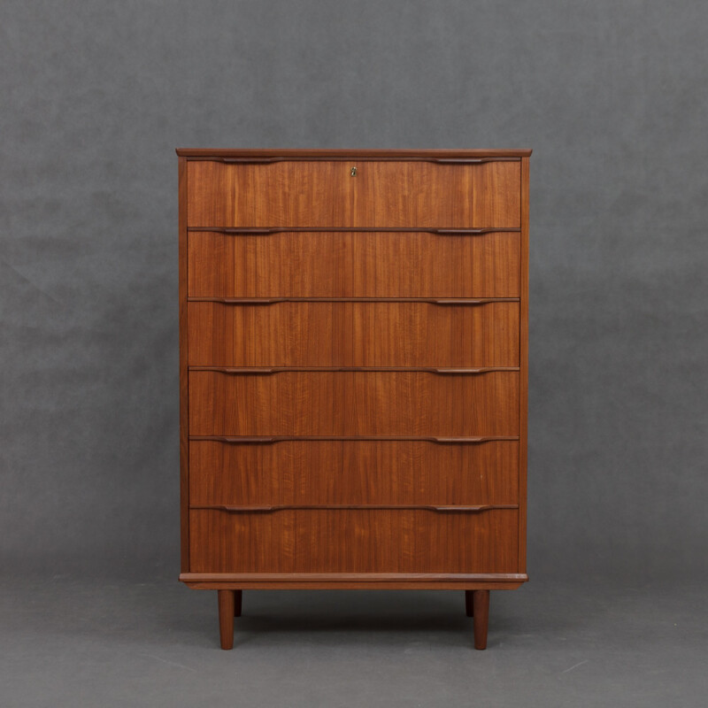 Vintage Danish teak chest of drawers - 1960s