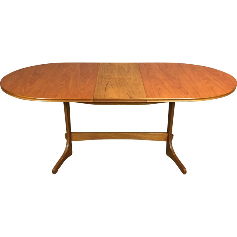 Vintage blond oak dining table - 1970s