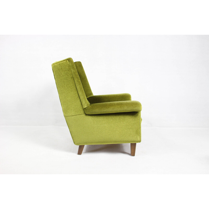 Vintage Velour Armchair - 1970s