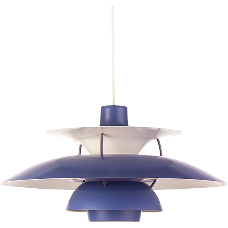 Vintage blue PH5 Pendant Lamp by Poul Henningsen for Louis Poulsen - 1960s