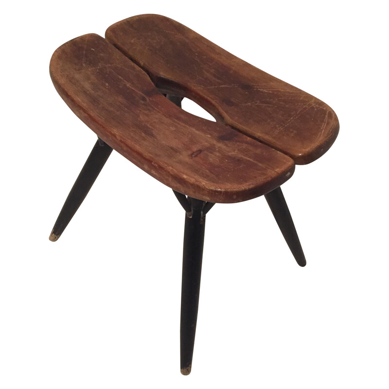 Stool in wood, Ilamari TAPIOVAARA - 1950s