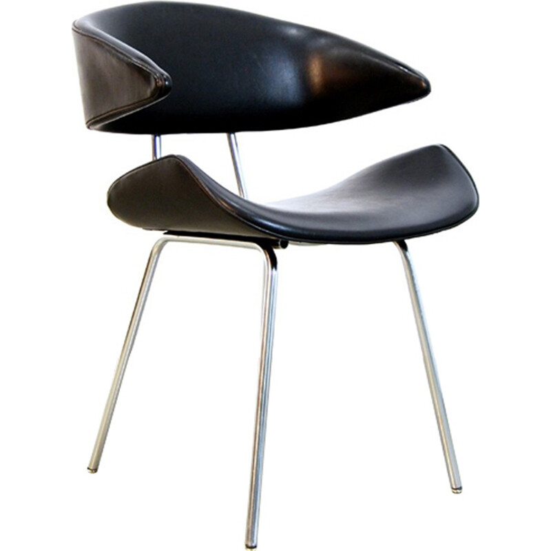 Dutch Industrial Tubular Metal Chair by Rob Parry - 1960s