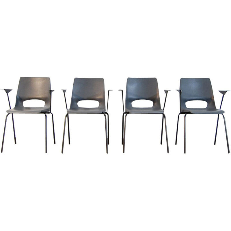 Set of 4 Industrial armchairs by Philippus Potter for Ahrend de Cirkel - 1970s