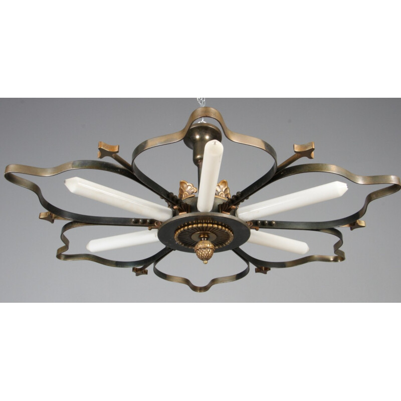 Vintage Bronze ceiling light - 1930s