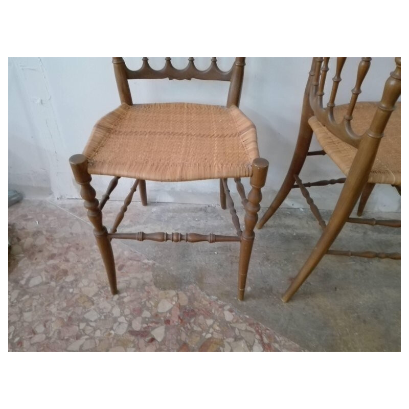 Set of 2 italian vintage chairs by Giuseppe Gaetano Descalzi for Chiavari Italia - 1950s