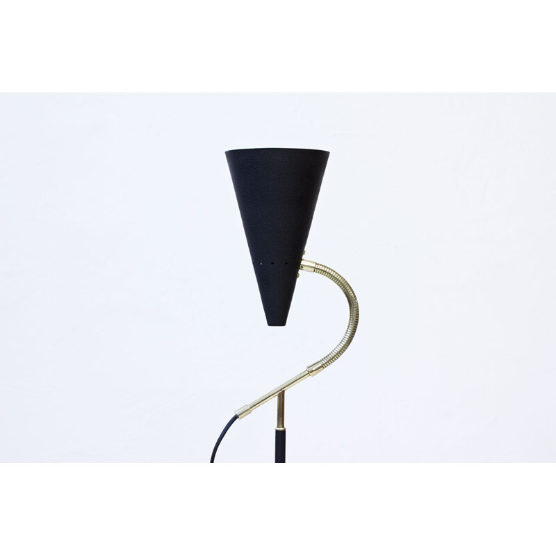 Swedish floor Lamp in Brass & Metal - 1950s