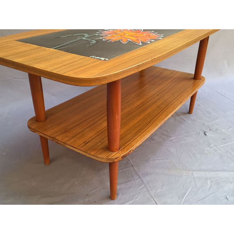Coffee table in teak by Vallauris - 1970s