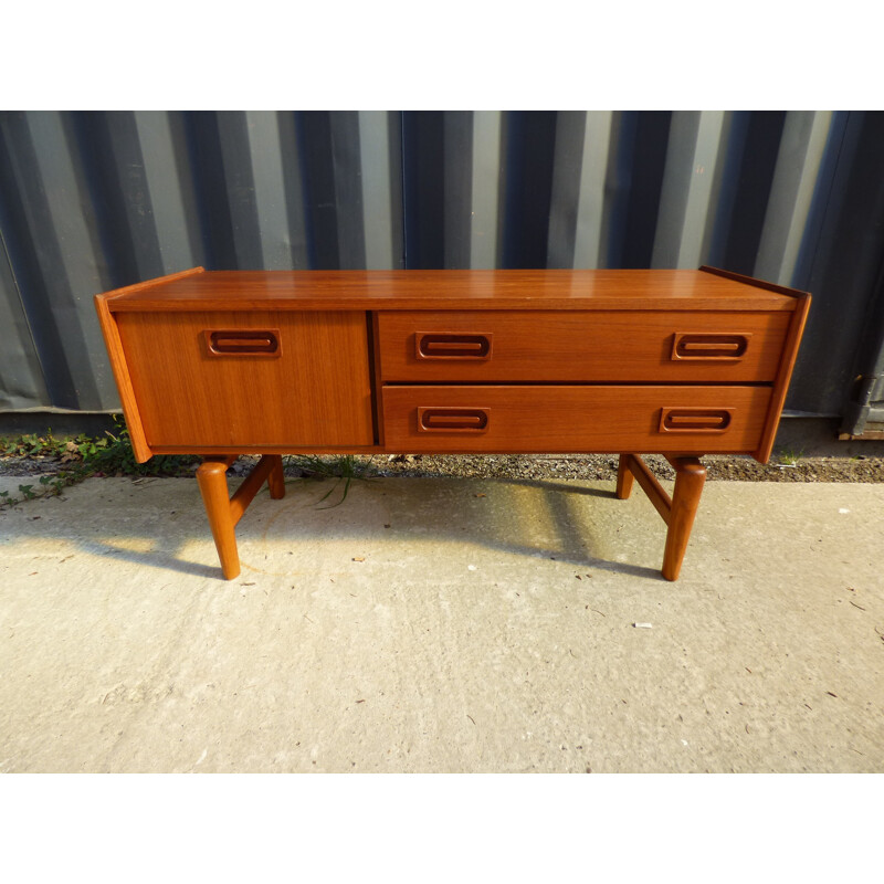 Small vintage scandinavian teak sideboard - 1960s