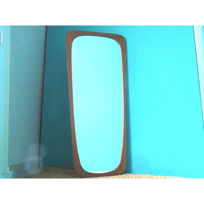 Large vintage scandinavian mirror - 1960s