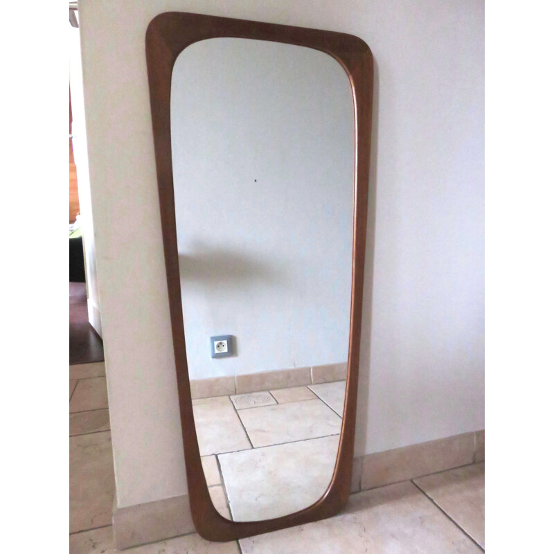 Large vintage scandinavian mirror - 1960s