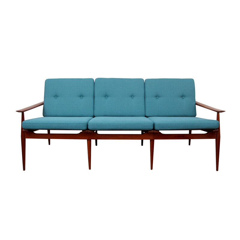 Vintage 3-seater sofa in teak - 1960s