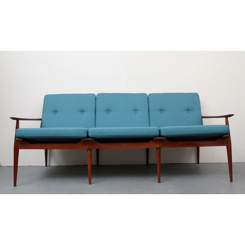 Vintage 3-seater sofa in teak - 1960s