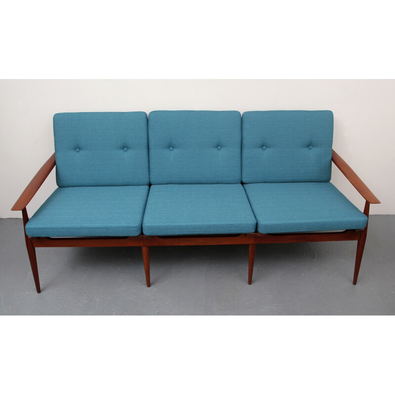 Vintage 3-seater sofa in teak - 1960s