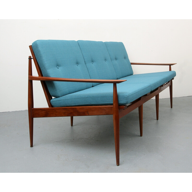 Vintage 3-seater sofa in teak - 1960s