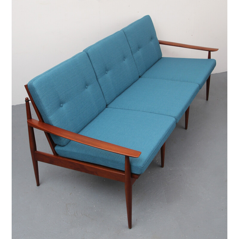 Vintage 3-seater sofa in teak - 1960s