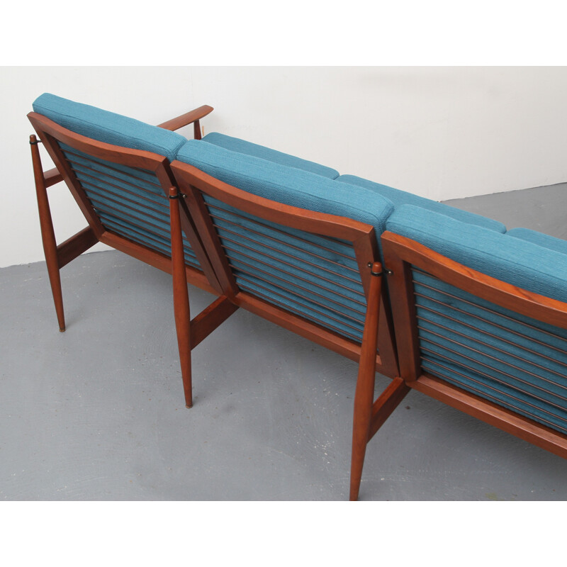 Vintage 3-seater sofa in teak - 1960s