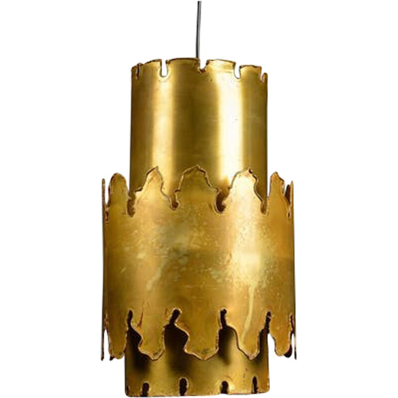 Vintage Brass pendant lamp by Aage Holm Sørensen - 1960s