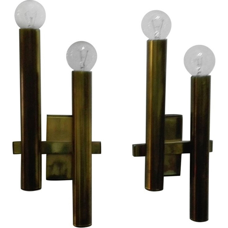 Set of 2 wall lamp by Gaetano Sciolari - 1960s