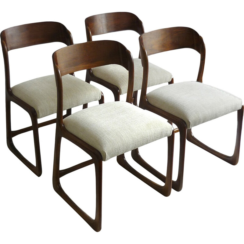 Suite de 4 chaises Baumann vintage - 1960