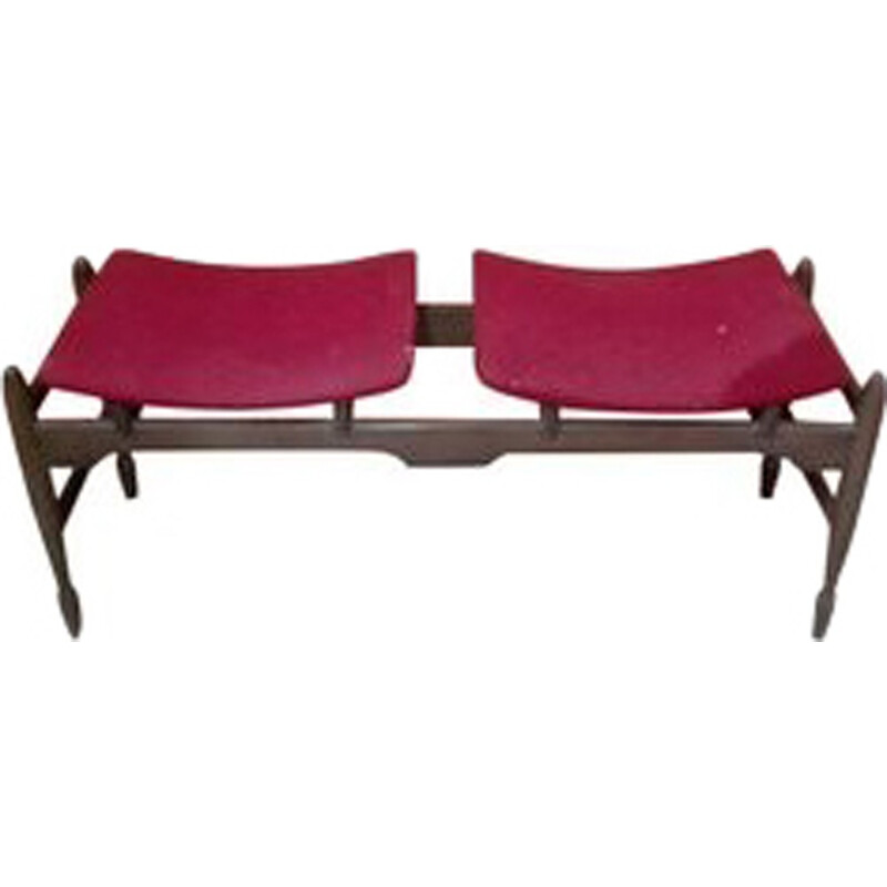 Vintage Danish Bench with Two Seats - 1970s