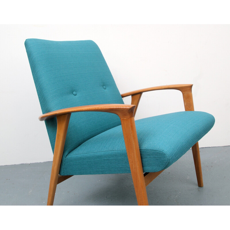 Vintage restored Petrol armchair - 1950s