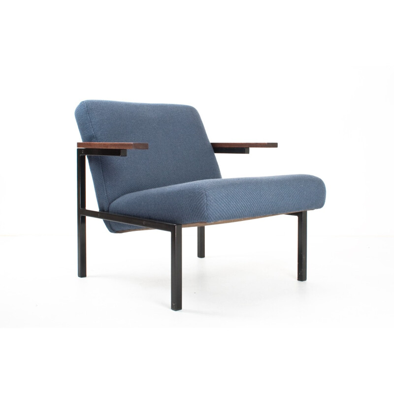 Fauteuil SZ63 en bois tissu et métal, Martin VISSER - 1960