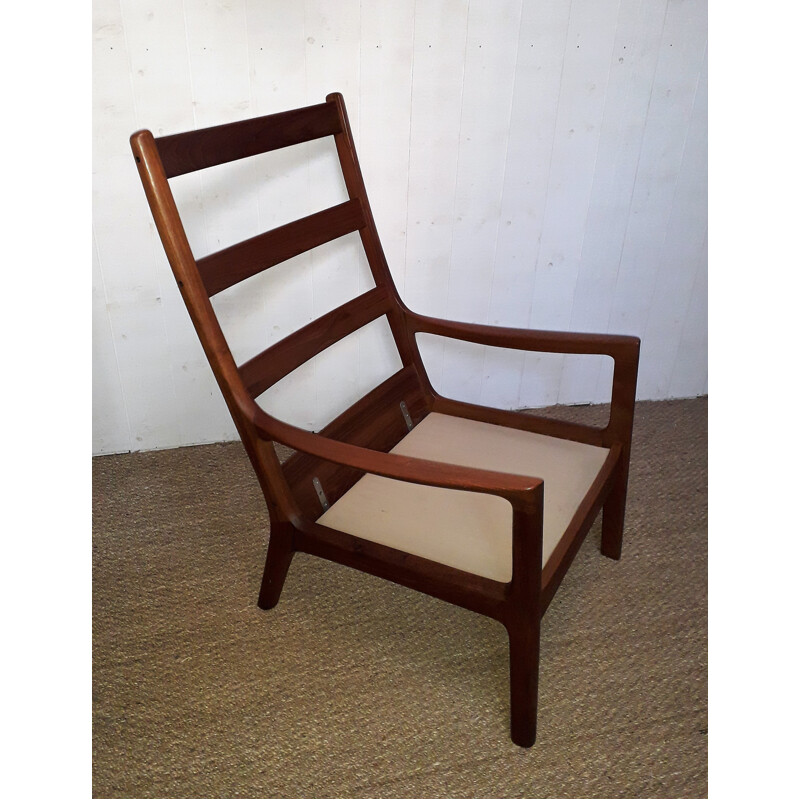 Vintage solid teak lounge chair by Ole Wanscher for Cado - 1960s