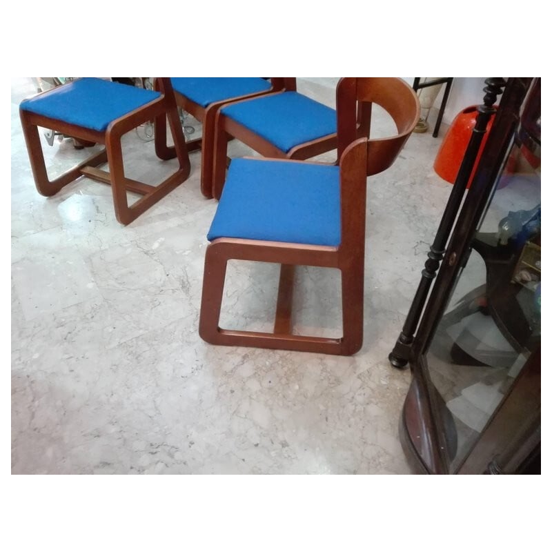 Vintage set of 4 chairs for Mario Sabot - 1970s