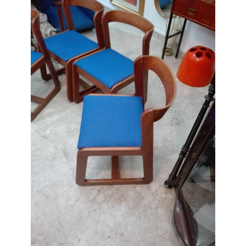 Vintage set of 4 chairs for Mario Sabot - 1970s