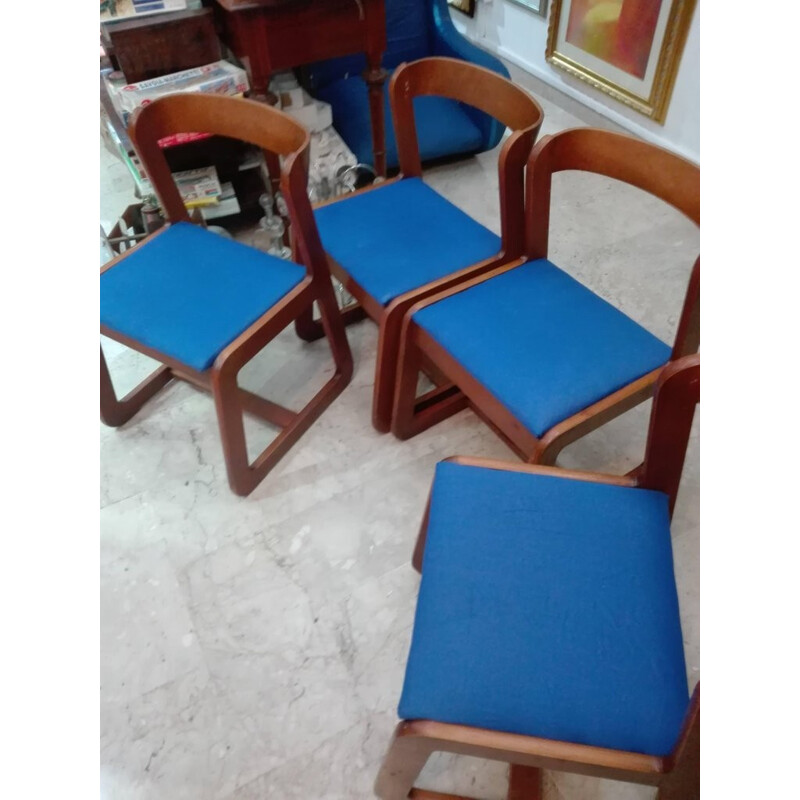 Vintage set of 4 chairs for Mario Sabot - 1970s