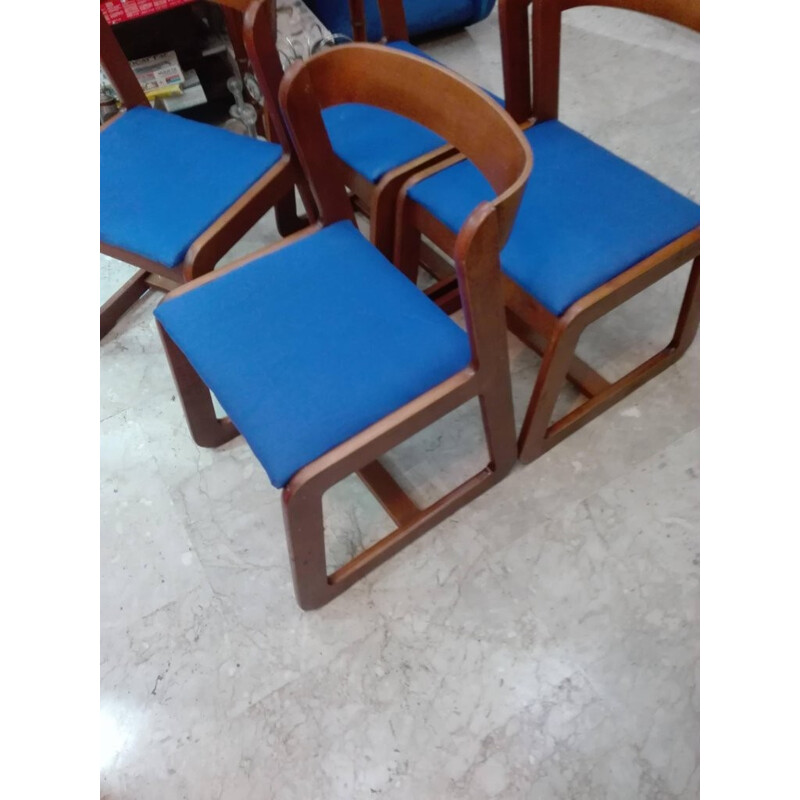 Vintage set of 4 chairs for Mario Sabot - 1970s