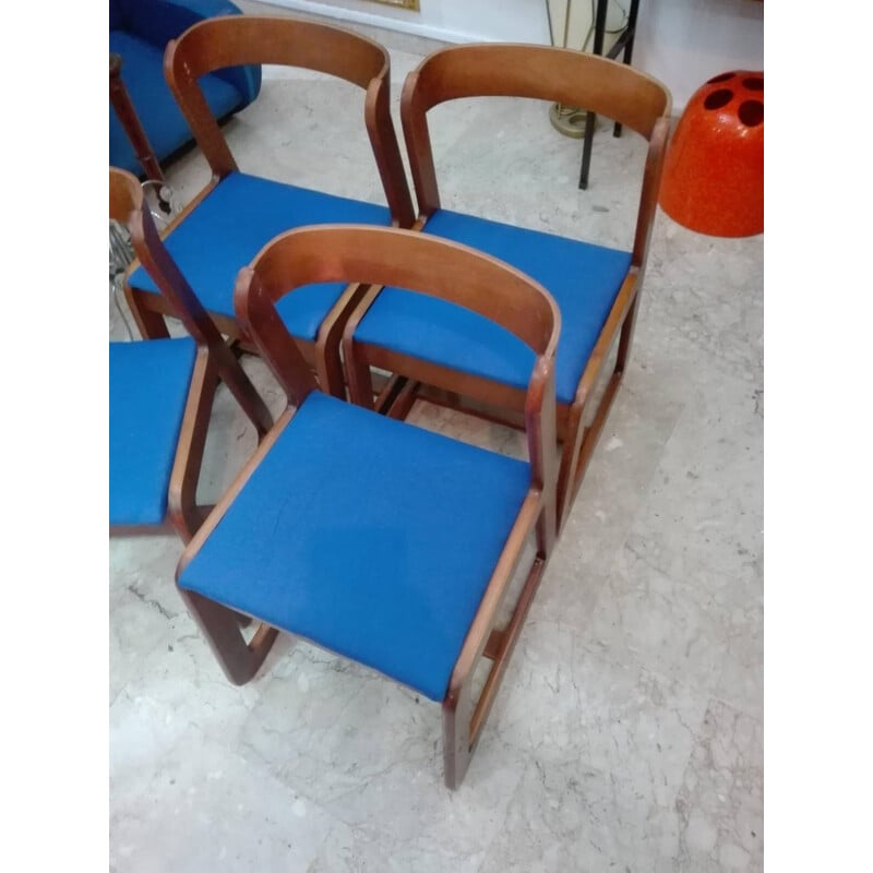 Vintage set of 4 chairs for Mario Sabot - 1970s