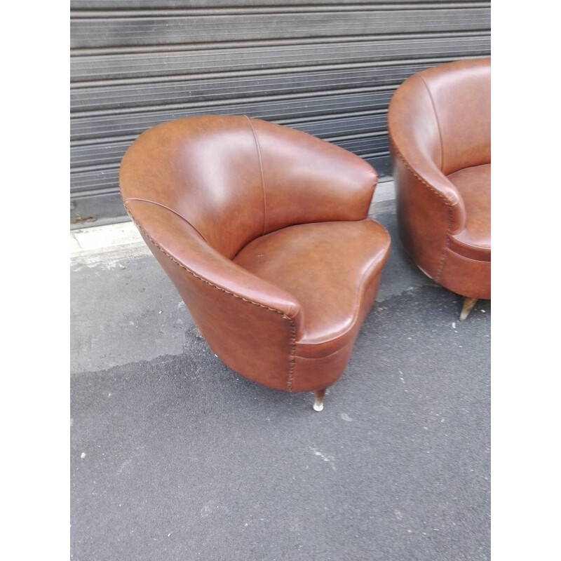 Vintage Sofa and Armchairs by Gio Ponti, Italia - 1940s