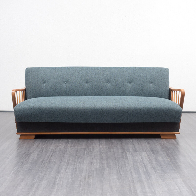 Vintage 2 seater sofa in japanese cherry wood - 1950s