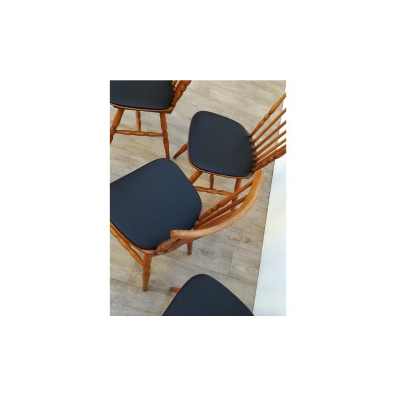 Set of 6 bistro chairs stamped baumann - 1960s