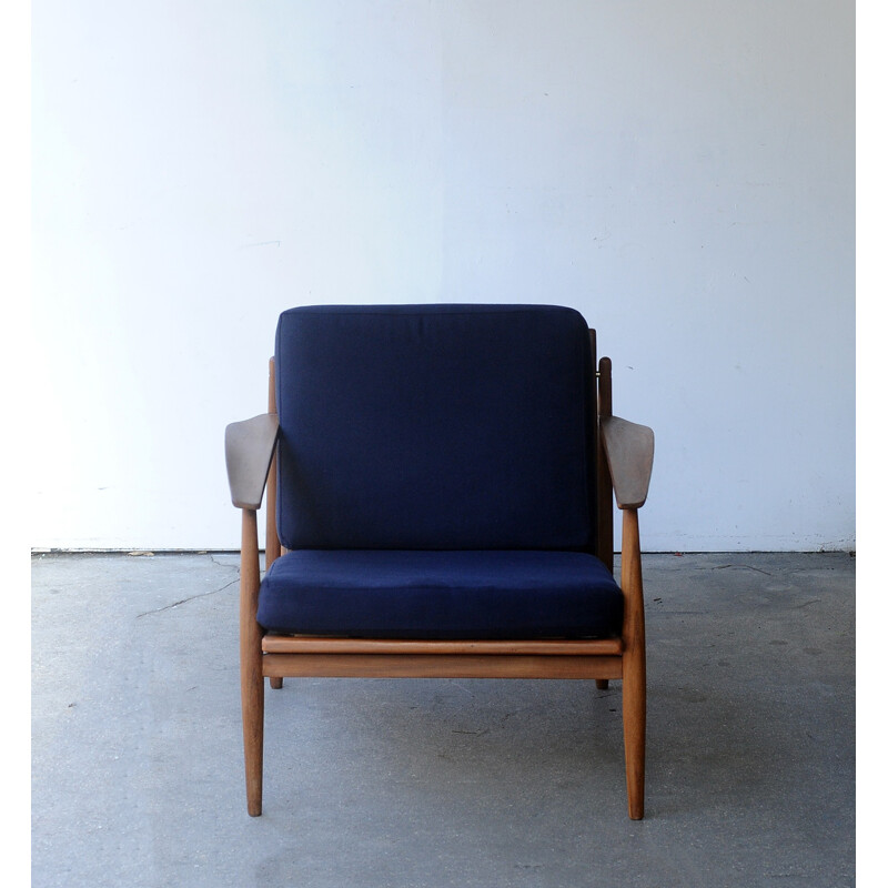 Fauteuil scandinave vintage en teck par Arne Vodder pour Gløstrup Mobelfabrik - 1960