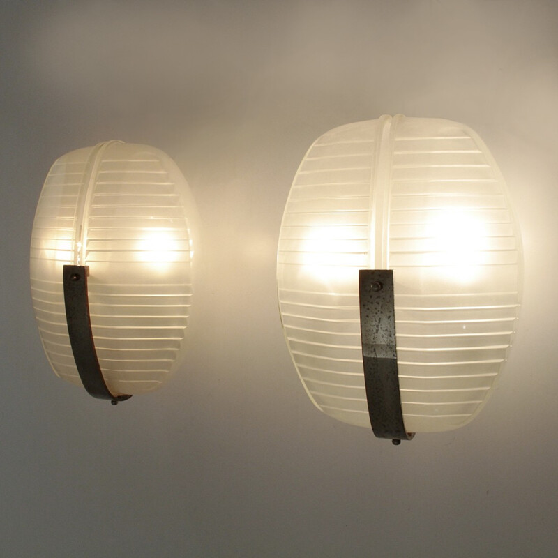 Set of 2  vintage wall lamps by Vico Magistretti for Artemide - 1960s