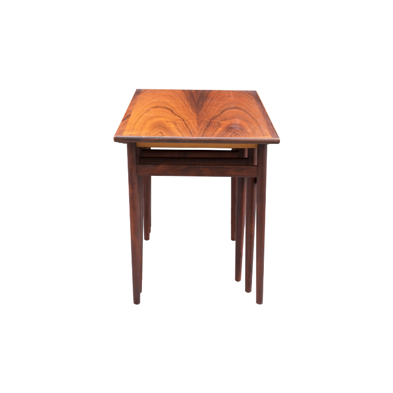 Set of 3 Rosewood trundle coffee tables - 1970s