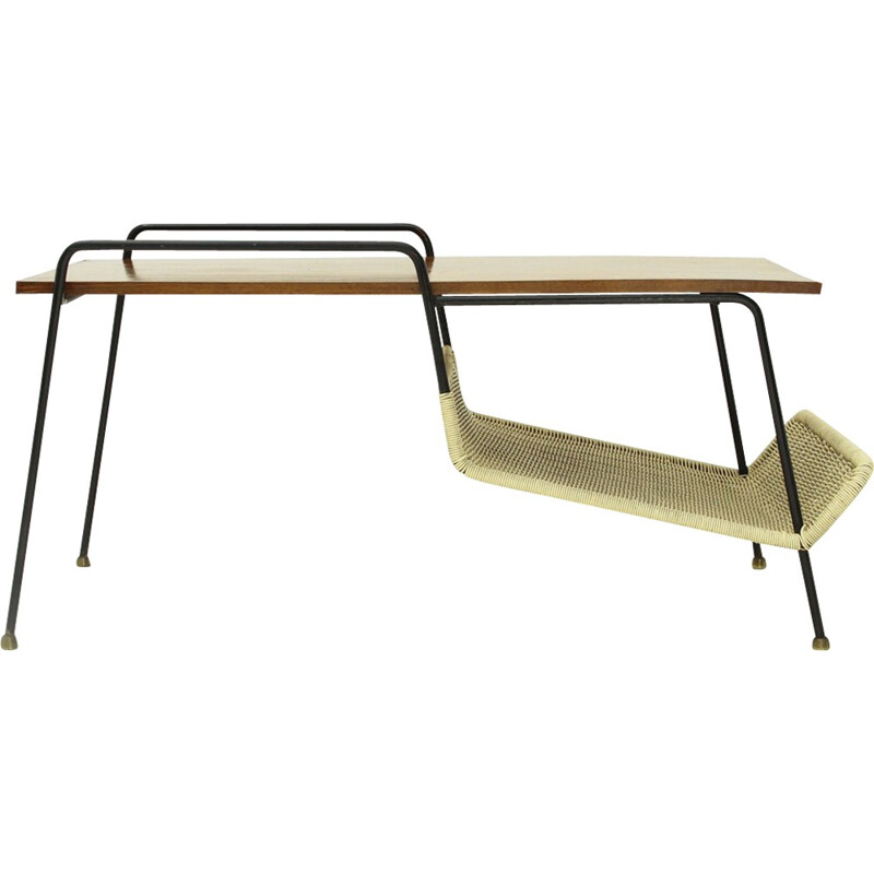 Model T236 coffee table with magazine rack by Gastone Rinaldi for Rima - 1950s