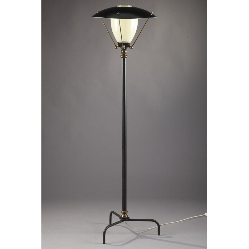 Vintage Tripod floor lamp with lamppost shape - 1950s