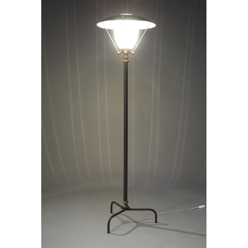 Lampadaire tripode de forme réverbère vintage - 1950 