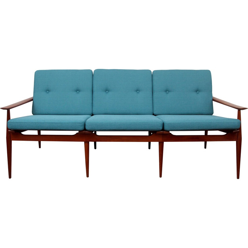 Vintage 3-seater sofa in teak - 1960s