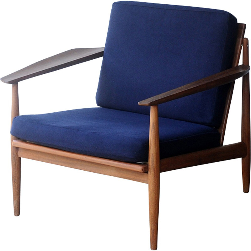 Fauteuil scandinave vintage en teck par Arne Vodder pour Gløstrup Mobelfabrik - 1960