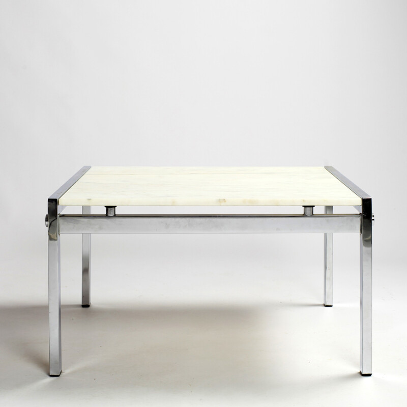 Vintage Coffee table made of Marble and chromed metal - 1960s
