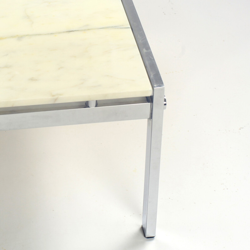 Vintage Coffee table made of Marble and chromed metal - 1960s