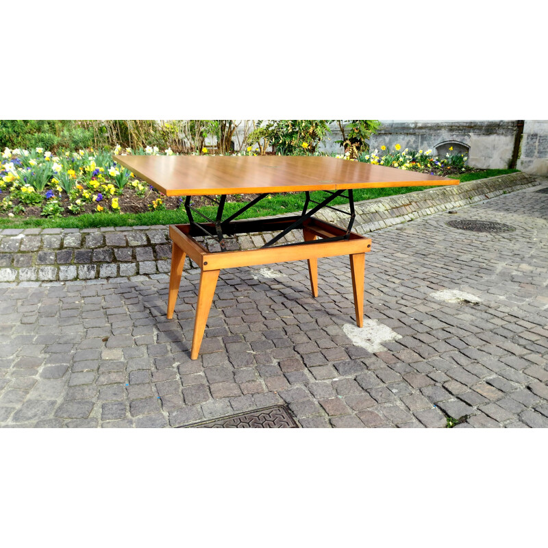 Vintage modular table by Albert Ducrot for Ducal - 1950s