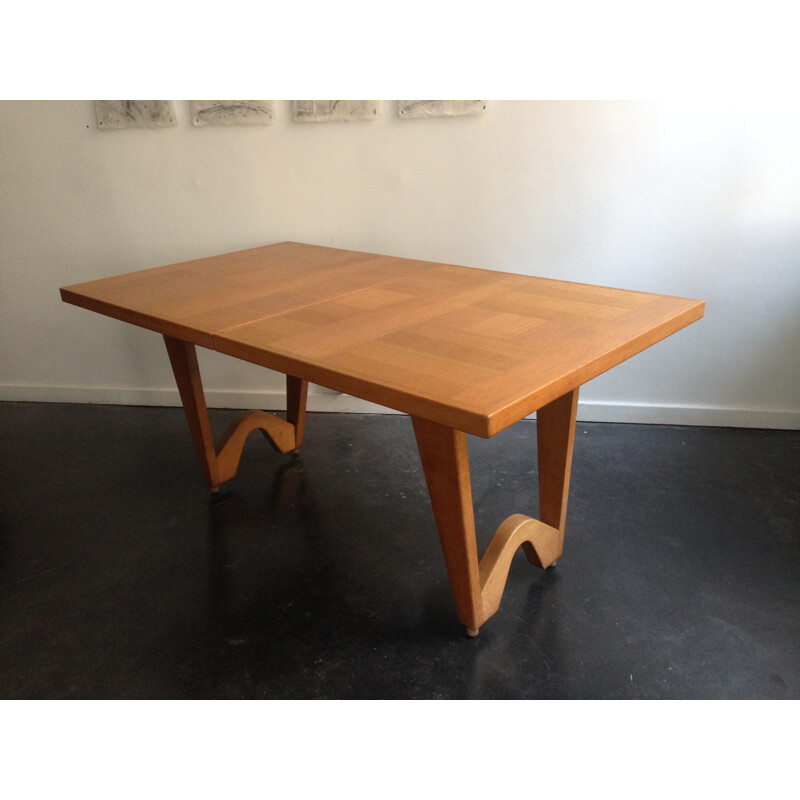 Vintage dining table by Guillerme and Chambron - 1960s