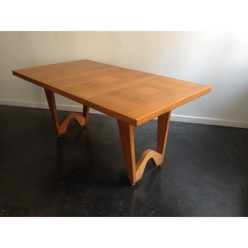 Vintage dining table by Guillerme and Chambron - 1960s