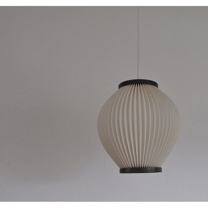 Vintage Acrylic pleated pendant lamp manufactured by Holm Sørensen & Co - 1960s