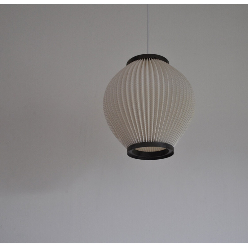 Vintage Acrylic pleated pendant lamp manufactured by Holm Sørensen & Co - 1960s